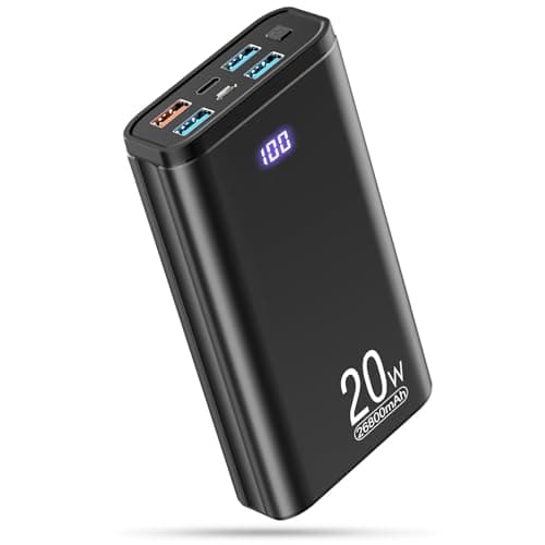 Eopvmie Power Bank 26800mAh USB C Fast Charging Portable Charger PD 20W Battery Pack with 5 Outputs, External Backup Battery Bank Phone Charger Compatible with iPhone,Pads,Samsung and More.