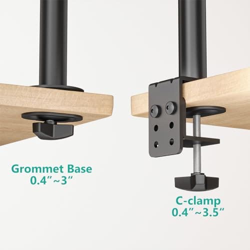 WALI Single Monitor Mount, Single Monitor Arm Desk Mount,Desk Monitors Stand, Holds Screen Up to 32inch, 22lbs, Adjustable Mount with C-CLAMP Designed for Home Office Application(M001), Black 7