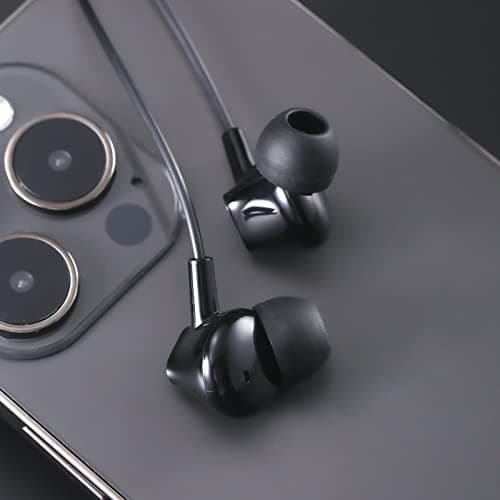 Aylaa Wired Earbuds Headphones for School with Microphone Noise Isolating Stereo Bass in-Ear Earphones – for Smartphones, Tablets, Schools, Ipads, Multiuse - 3.5mm Plug in Audio Jack - Black 5