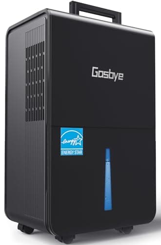Gasbye 4500 Sq.Ft. 2025 Energy Star Dehumidifier for Basement & Large Rooms with Drain Hose, Max 115 Pints/Day | 45dB Quiet Compressor | 1.7 Gal Water Tank | Auto Shut-Off & Restart, Black
