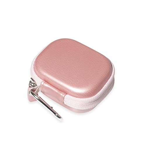 CaseSack Case for TAGRY X08 Bluetooth Headphones True Wireless Earbuds 60H, mesh Pocket for Charge Cable (Rose Gold) 5