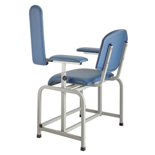 VivaComfort Blue Phlebotomy Chair with Adjustable Armrest, Blood Draw Chair, Large Weight Capacity Comfortable Lab Medical Chair 6