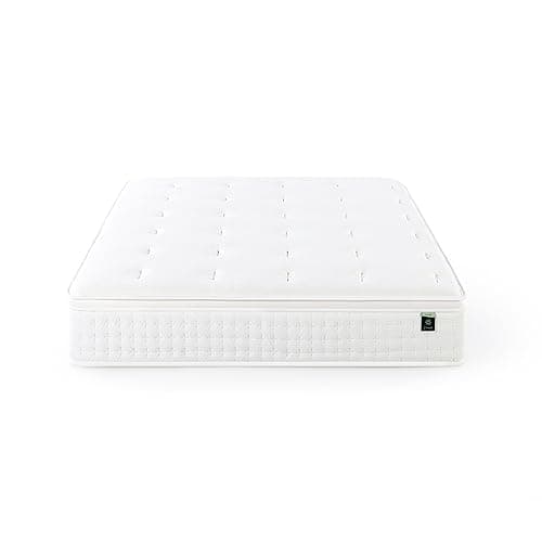 Zinus 12 Inch Euro Top Pocket Spring Hybrid Mattress, Queen, Pressure Relief, Pocket Innersprings for Motion Isolation, Mattress in A Box 9