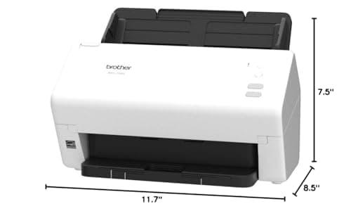 Brother ADS-3100 High-Speed Desktop Scanner | Compact with Scan Speeds of Up to 40ppm, White 10
