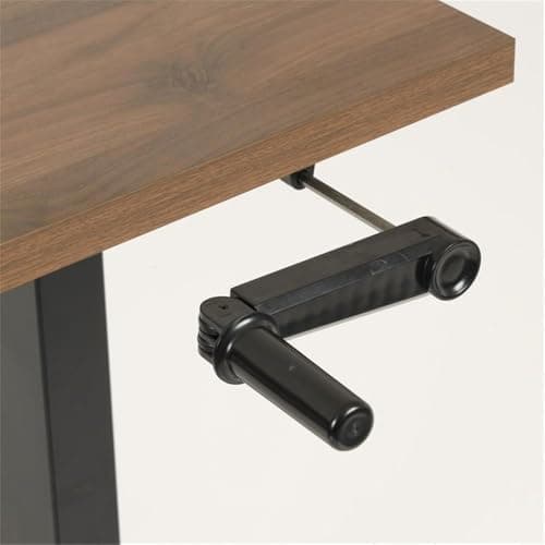 OS Home and Office Furniture 47.25" Wood Adjustable Height Desk in Danish Walnut 10