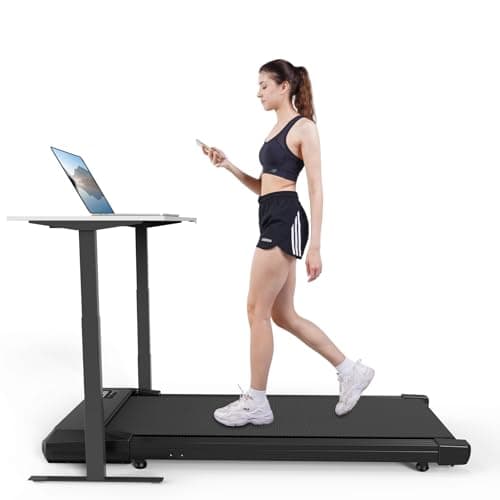 MJWW Walking Pad, 2-in-1 Home/Office Walking Treadmill,mini Treadmills for Small Spaces with APP & Remote Control,2.5HP Quiet Portable Treadmill