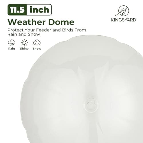 Kingsyard Metal Bird Feeders for Outdoors Hanging, Wild Bird Feeder for Finch Cardinal, Large Tray and Rainproof Dome, 2 lbs Seeds Capacity (Antique Copper) 6