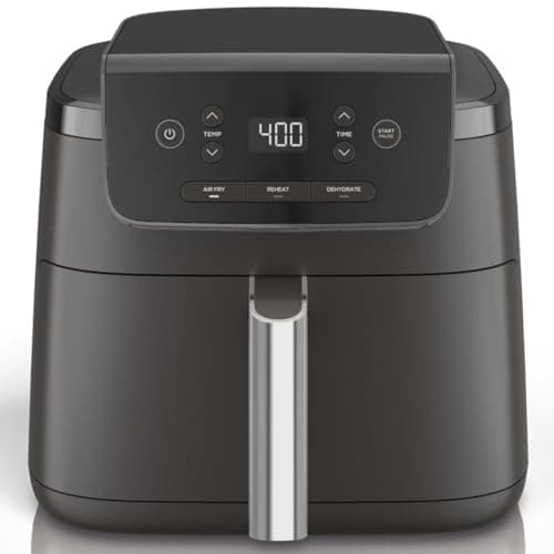 Air Fryer Pro XL 5QT, Air Crisp Technology, 400°F, 3-in-1 (Air Fry, Reheat, Dehydrate), Cooks up to 4 lbs, Nonstick Basket, Easy to Clean, Black