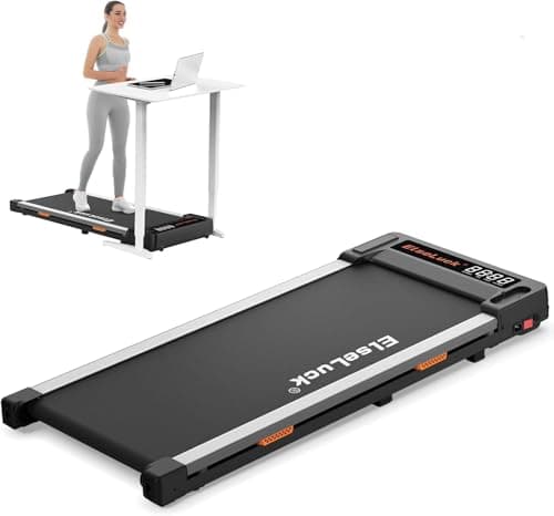 Elseluck Walking Pad Treadmill, Under Desk Treadmill for Home Office, 2 in 1 Portable Walking Treadmill with Remote Control, Walking Jogging Machine in LED Display