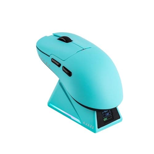 MechLands AJ159 APEX Wireless Mouse, Lightweight Gaming Mice, with Magnetic Charging Design and Display Screen, 30000 DPI, PAW3950 Sensor, BT/2.4G/Wired Connection, 400mAh Battery (Blue)