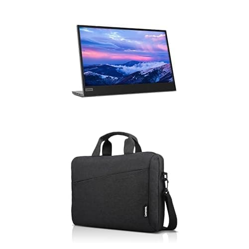 Lenovo L15 15.6" FHD Portable Monitor & T210 Laptop Messenger Bag for 15.6" Device