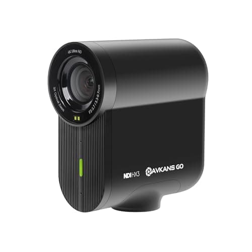 AVKANS Go Wireless Live Streaming 4K Camera, WiFi NDI Sport Action Camera with 9X Zoom 90 Degree Wide Angle, Video Recording Camera for Sporting Events/Baseball/Basketball/Softball...