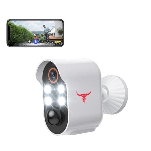 1080P Wireless Security Camera with Spotlights, AI Human Detection, Color Night Vision, 2-way Talk, FHD Live view, Cloud Storage, 2.4G WiFi, Battery powered, Indoor/Outdoor surveillance (4 Spotlights)