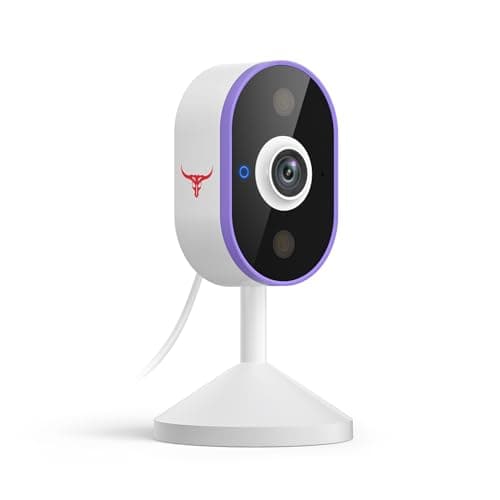 PyreQuad Indoor Surveillance Home Security Camera, 2-Way Audio, Night Vision, Smart AI Human Detection, App Control, Cloud Storage (Sold Separately), Dual-Band 2.4G/ 5G Wi-Fi