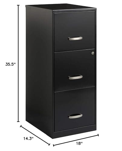 Lorell SOHO 18" 3-Drawer Vertical File 14