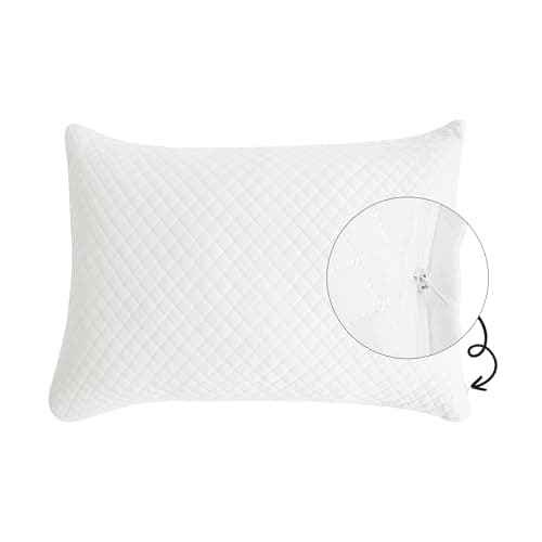 WELLCO Extra Firm Pillow Standard Size 26 x 18 inch, Bed Pillow with Adjustable Insert and 1 Cooling Pillowcase, Not Only Provides Stronger Support But Aslo Comfortable 5