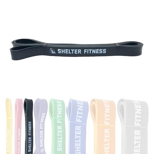 Heavy Duty Resistance Bands by Shelter Fitness 50lb - Black