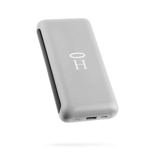 HALO RapidPack Portable Power Bank Pocket Cell Phone Charger, USB-C, USB-A for iPhone, Samsung Galaxy and More, Grey/20K mAh