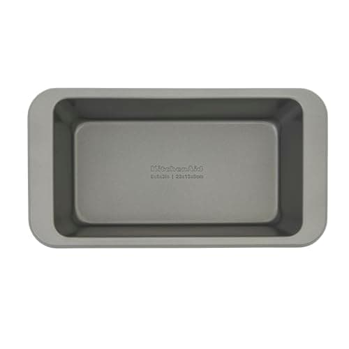 KitchenAid Nonstick Swiss Engineered Aluminized Steel Loaf Pan, Dishwasher Safe, 9 x 5 Inch, Contour Silver