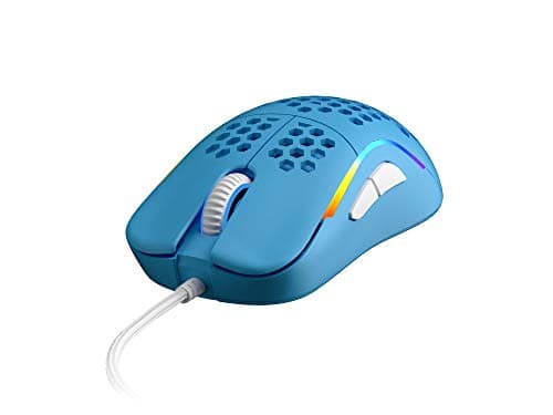 HK Gaming NAOS M Ultra Lightweight Honeycomb Shell Ambidextrous Wired RGB Gaming Mouse 12 000 cpi - 7 Buttons - 59 g (Naos-M, Blue)