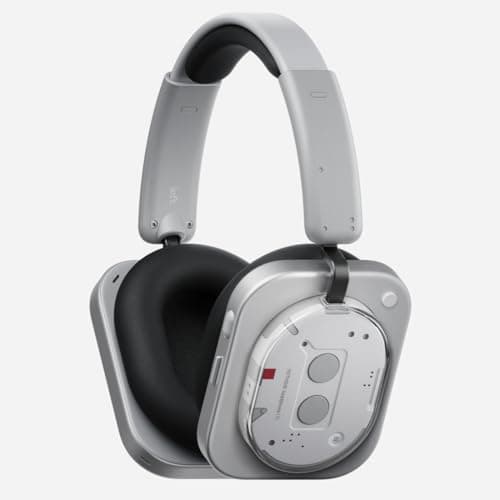 Nothing Headphone (1) Hybrid Active Noise Cancelling Headphones, Wireless Over-Ear Headphones with 6 Mics, 80Hrs Playtime, Hi-Res Audio, KEF-Tuned, Spatial Sound, Comfort Fit & Fast Charging White