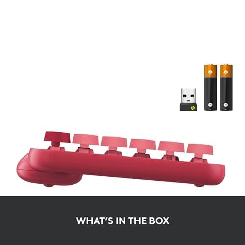 Logitech POP Keys Mechanical Wireless Keyboard with Customizable Emoji Keys, Durable Compact Design, Bluetooth or USB Connectivity, Multi-Device, OS Compatible - Heartbreaker Rose 10