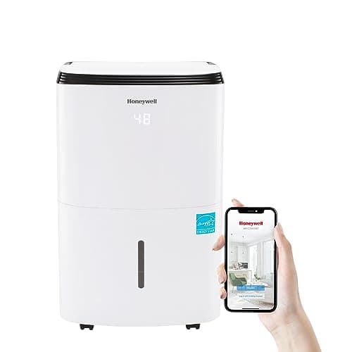 Honeywell 3000 Sq. Ft. Energy Star Smart Dehumidifier for Home Basements & Large Rooms, with WiFi, Alexa Voice Control and Anti-Spill Design - TP50AWKNR