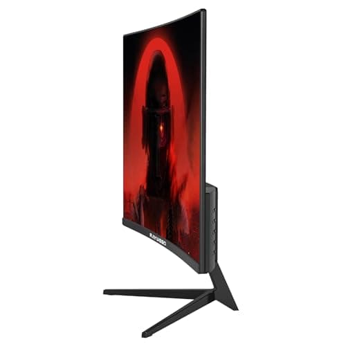 Raywego 24 inch Curved Monitor 100Hz 1ms, Computer Gaming Monitor FHD 1920×1080P,3000:1 Contrast Ratio, with FreeSync & Eye-Care Technology, HDMI×1,VGA×1 for Gaming Home Office,Wall Mount Install 2