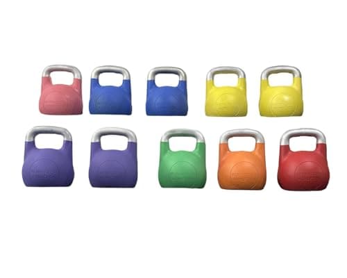 Hephaestus Athletica Competition Kettlebells, available in 7 weights, Multi-Color (8 Kilograms, one kettlebell)