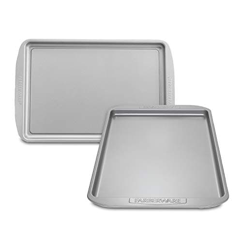 Farberware Nonstick Bakeware Set, Nonstick Cookie Sheets / Baking Sheets - 2 Piece, Gray 13