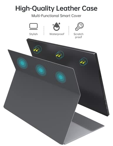 ForHelp 2.5k Portable Monitor 16inch 2560X1600 USB C Laptop Monitor HDMI Computer Display HDR IPS Gaming Screen w/Smart Cover & Dual Speakers for PC Mac Phone Xbox PS5 Switch Laptop 6