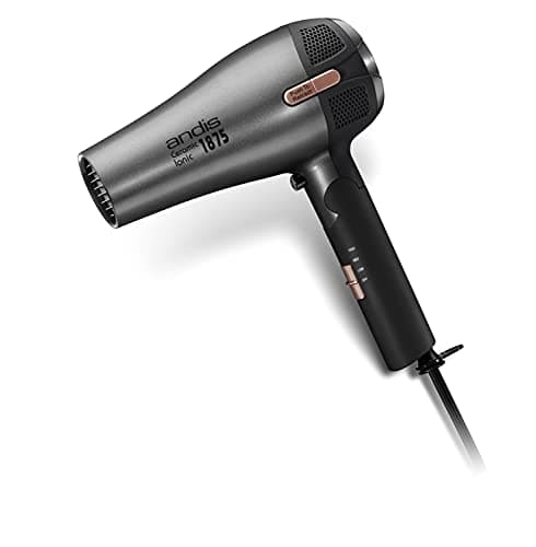 Andis 80280 Fold-n-go 1875 Watt Ceramic Ionic Dryer, Retractable Cord, Lightweight with Professional Blowout Results, Quick Drying Blow Dryer, Black/Silver 5