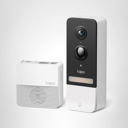 Tapo TP-Link Smart Video Doorbell Camera, Chime Included, 2K 5MP, Color Night Vision, 2-Way Audio, Free AI Detection, Cloud/SD Card Storage, Works w/Alexa & Google Home, D230S1 12