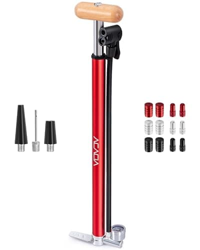 ACACIA Bike Floor Pump with Gauge Fits Presta and Schrader Valve