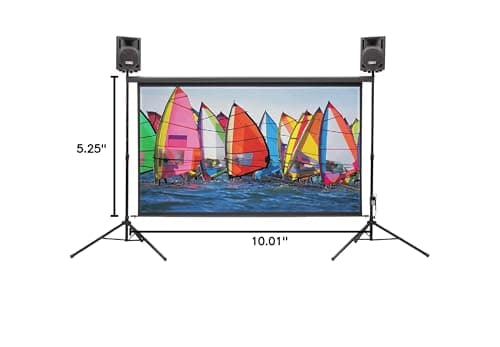 Indoor/Outdoor Theater Kit | Silverscreen Series System | Projection Screen with 1080pHD Savi 4000 Lumen Projector, Sound System, Streaming Device w/WiFi (SS-100) 7