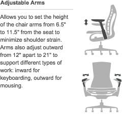 Herman Miller Embody Ergonomic Office Chair | Fully Adjustable Arms and Carpet Casters | Black Rhythm 6