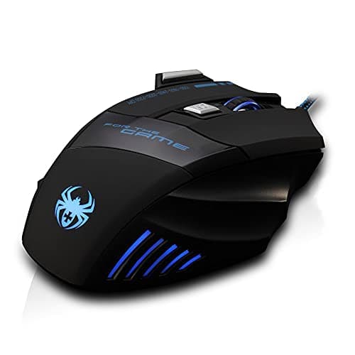 AFUNTA Zelotes Ergonomic 7200 DPI LED Optical Wired Gaming Mouse Mice 7 Buttons Compatible Mac Pro Gamer PC Laptop Desktop Notebook-Black Black(T80) 6
