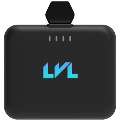 LLEVVELL Spark Portable Charger for iPhone 17/16/15 USB C 2500mAh Power Bank with LED Indicators 2.4A Fast Charging Mini Portable Charger with Pass Through Technology LVL 25 (Black)