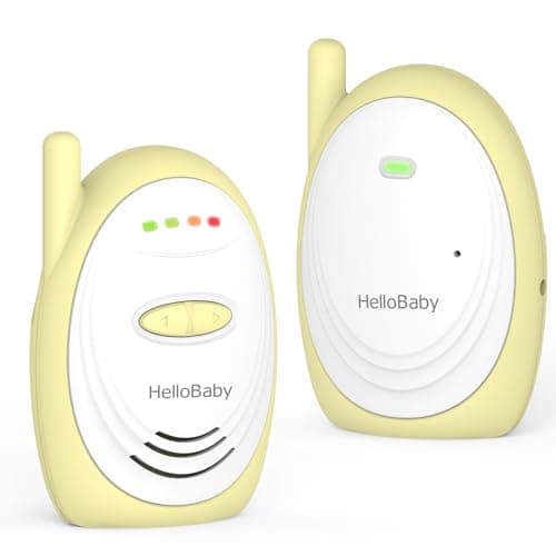 HelloBaby HB168 Audio Baby Monitor with up to 1,000 ft of Range, Sound Indicator, Digitized Transmission, One Way Audio