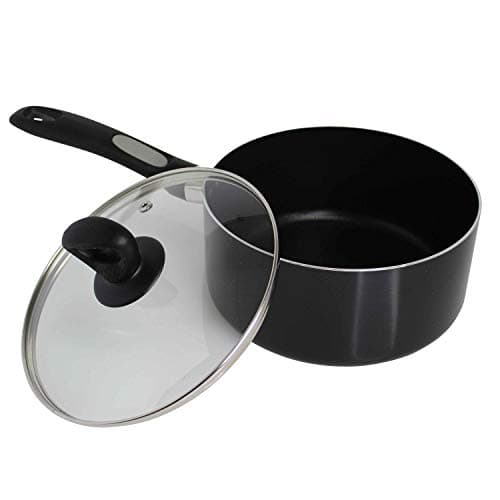 Mirro A7972484 Get A Grip Aluminum Nonstick 3-Quart Saucepan with Glass Lid Cover Cookware, Black 6