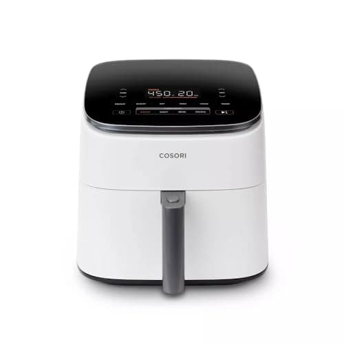 Cosoris 6qt TurboBlaze Smart Air Fryer Cream, 9-in-1 Cooking, 5 Speeds, 5L Capacity, Rapid Heating, Smart App & Voice Control, Dishwasher Safe Basket, Oil-Free Frying, LED Touchscreen