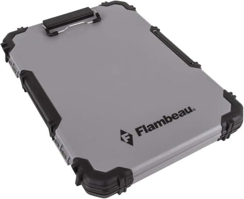 Flambeau Heavy-Duty Contractor Clipboard Document Holder, Portable Storage Organizer for Papers, Receipts & Forms | Office, School & Jobsite Use, Grey