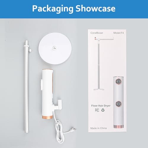 Hair Dryer,CoralBoxer,Stand up,Hands Free,Height and Angle Adjustable-by Manual,A New Way to Use Hair Dryers,2Temps & 2Speeds,Designed for Home,Gifts for Elderly and Children,Disabled,Pet 7