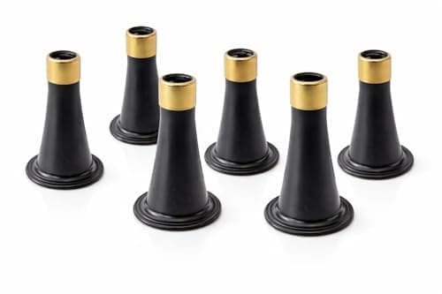 Tech Team #00740 3½" Reinforced Bed Risers – Replace Casters to Prevent Sliding, Fits Over Standard Bed Feet, Heavy-Duty Furniture Elevators, Tool-Free Installation, Set of 6