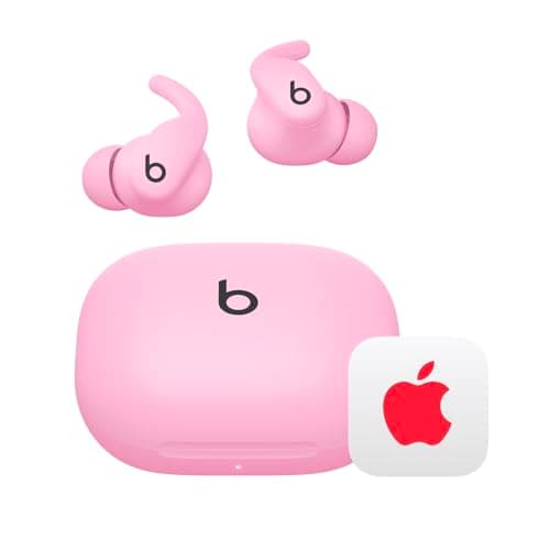 Beats - Powerbeats Fit - Wireless Noise-Cancelling Workout Earbuds with Ultimate Secure Fit with AppleCare+ (2 Years) - Power Pink