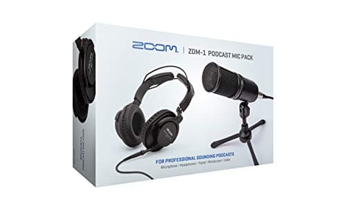 Zoom ZDM-1 Podcast Mic Pack, Podcast Dynamic Microphone, High Quality Headphones, Tripod, Windscreen, XLR Cable, For Recording Podcasts