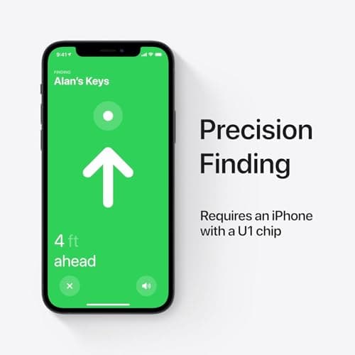 Apple AirTag (1st Generation) - 4 Pack. Keep Track of and find Your Keys, Wallet, Luggage, Backpack, and More. Simple one-tap Set up with iPhone or iPad, Bluetooth 5