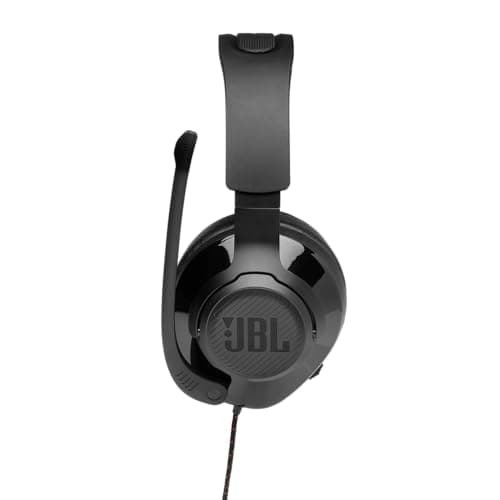 JBL Quantum 200 - Wired over-ear gaming headset with Voice focus directional flip-up mic and memory foam ear cushions (Black) 7