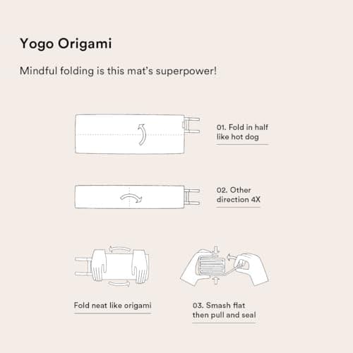 Yogo Ultralight Folding Travel Yoga Mat with Attached Straps, FSC®-Certified Plant Rubber, Sticky Grip, Non-Slip, Best Travel Yoga Mat® 6