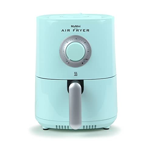 Nostalgia Personal Air Fryer 1-Quart, Compact Space Saving, Adjustable 30 Minute Timer and Temperature Up To 400℉, Non-Stick Dishwasher Safe Basket, Portion Control, Aqua 6